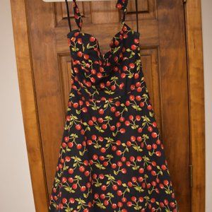 Pin Up A-Line Dress Rucy Rox Cherry Print Women's Size 5